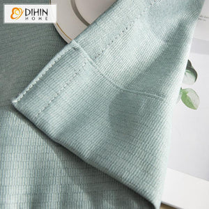 DIHIN HOME Simple High Quality Blackout Curtains,Cotton Linen,Blackout Grommet Window Curtain for Living Room ,52x63-inch,1 Panel