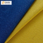 DIHIN HOME Simple Modern High Quality Cotton Linen Blue and Yellow Printed,Blackout Grommet Window Curtain for Living Room ,52x63-inch,1 Panel