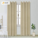 DIHINHOME Home Textile Modern Curtain DIHIN HOME Simple Solid Beige Printed，Blackout Grommet Window Curtain for Living Room ,52x63-inch,1 Panel