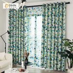 DIHINHOME Home Textile Modern Curtain DIHIN HOME Triangle Green Printed，Blackout Grommet Window Curtain for Living Room ,52x63-inch,1 Panel