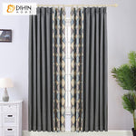 DIHINHOME Home Textile Pastoral Curtain Copy of DIHIN HOME Garden Cotton Linen Blue Printed Curtains,Blackout Grommet Window Curtain for Living Room ,52x63-inch,1 Panel