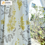 DIHINHOME Home Textile Pastoral Curtain Copy of DIHIN HOME Pastoral Bird and Flower Printed,Blackout Grommet Window Curtain for Living Room ,52x63-inch,1 Panel