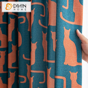 DIHINHOME Home Textile Pastoral Curtain Copy of DIHIN HOME Pastoral Printed Floral,Blackout Grommet Window Curtain for Living Room,1 Panel