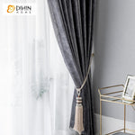 DIHINHOME Home Textile Pastoral Curtain Copy of DIHIN HOME  White Rattan Embroidered ,Cotton Linen ,Blackout Grommet Window Curtain for Living Room ,52x63-inch,1 Panel