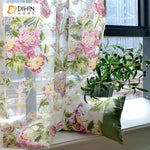 DIHIN HOME American Country Style High Quality Flowers Printed,Blackout Grommet Window Curtain for Living Room ,52x63-inch,1 Panel