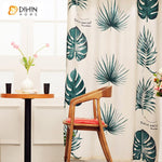 DIHIN HOME American Pastoral Banana Tree Printed Curtain ,Blackout Grommet Window Curtain for Living Room ,52x63-inch,1 Panel