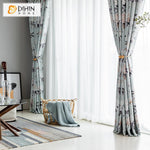 DIHIN HOME American Pastoral Flower Printed Curtains，Blackout Grommet Window Curtain for Living Room ,52x63-inch,1 Panel