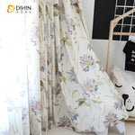 DIHINHOME Home Textile Pastoral Curtain DIHIN HOME American Pastoral Flowers Printed,Blackout Grommet Window Curtain for Living Room,1 Panel