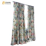 DIHIN HOME American Pastoral Natural Flower Printed Curtains ,Blackout Grommet Window Curtain for Living Room ,52x63-inch,1 Panel