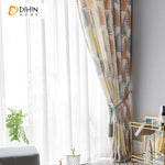 DIHINHOME Home Textile Pastoral Curtain DIHIN HOME Autumn Fallen Leaves Printed Curtains ,Blackout Grommet Window Curtain for Living Room ,52x63-inch,1 Panel
