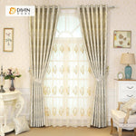 DIHINHOME Home Textile Pastoral Curtain DIHIN HOME Beige Pastoral Printed，Blackout Grommet Window Curtain for Living Room ,52x63-inch,1 Panel