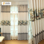 DIHINHOME Home Textile Pastoral Curtain DIHIN HOME Chinese Landscape Printed，Blackout Grommet Window Curtain for Living Room ,52x63-inch,1 Panel