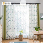 DIHINHOME Home Textile Pastoral Curtain DIHIN HOME Deer and Green Tree Printed，Blackout Grommet Window Curtain for Living Room ,52x63-inch,1 Panel