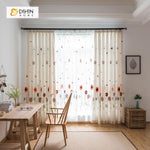 DIHINHOME Home Textile Pastoral Curtain DIHIN HOME Elegant Sunflower Printed，Blackout Grommet Window Curtain for Living Room ,52x63-inch,1 Panel