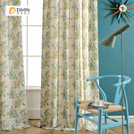 DIHINHOME Home Textile Pastoral Curtain DIHIN HOME Fashion Tree Printed Curtain ,Cotton Linen ,Blackout Grommet Window Curtain for Living Room ,52x63-inch,1 Panel