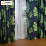 DIHINHOME Home Textile Pastoral Curtain DIHIN HOME Garden Cotton Linen Blackout Grommet Window Curtain for Living Room ,52x63-inch,1 Panel