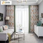 DIHIN HOME Garden Flowers High Quality Printed Curtains,Blackout Grommet Window Curtain for Living Room ,52x63-inch,1 Panel
