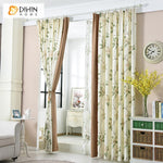DIHIN HOME Garden Flowers Printed,Blackout Grommet Window Curtain for Living Room ,52x63-inch,1 Panel