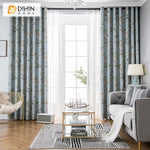 DIHINHOME Home Textile Pastoral Curtain DIHIN HOME Garden High-precision Thickening Printed,Blackout Grommet Window Curtain for Living Room,1 Panel