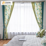 DIHIN HOME Garden High Quality Printed Spliced Curtains，Blackout Grommet Window Curtain for Living Room ,52x63-inch,1 Panel