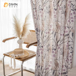 DIHINHOME Home Textile Pastoral Curtain DIHIN HOME Garden Leaves Printed,Blackout Grommet Window Curtain for Living Room,1 Panel