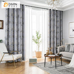 DIHINHOME Home Textile Pastoral Curtain DIHIN HOME Garden Natural Leaves Printed,Blackout Grommet Window Curtain for Living Room,1 Panel