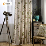 DIHINHOME Home Textile Pastoral Curtain DIHIN HOME Garden Printed Curtain ,Cotton Linen ,Blackout Grommet Window Curtain for Living Room ,52x63-inch,1 Panel