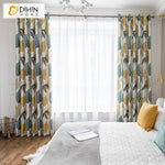 DIHIN HOME Garden Printed Curtains ,Blackout Grommet Window Curtain for Living Room ,52x63-inch,1 Panel