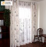 DIHIN HOME Garden Water Grass Printed Curtains,Blackout Grommet Window Curtain for Living Room ,52x63-inch,1 Panel