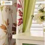 DIHIN HOME High Precision Flower Cluster Printed,Blackout Grommet Window Curtain for Living Room ,52x63-inch,1 Panel