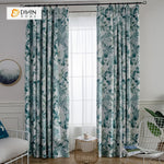 DIHINHOME Home Textile Pastoral Curtain DIHIN HOME Ink And Wash Printed ,Polyester  ,Blackout Grommet Window Curtain for Living Room ,52x63-inch,1 Panel