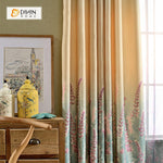 DIHINHOME Home Textile Pastoral Curtain DIHIN HOME Lavender Printed，Blackout Grommet Window Curtain for Living Room ,52x63-inch,1 Panel
