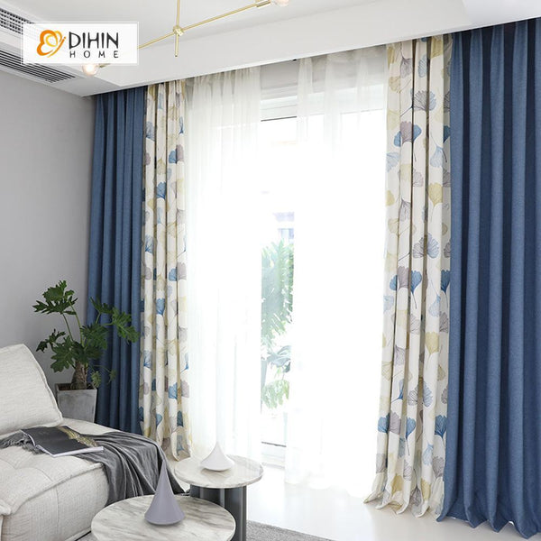 Pastoral Curtain Blackout Grommet Window Curtain for Living Room ...
