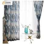 DIHIN HOME Modern Geometric Printed Curtain ,Cotton Linen ,Blackout Grommet Window Curtain for Living Room ,52x63-inch,1 Panel