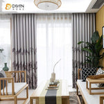 DIHINHOME Home Textile Pastoral Curtain DIHIN HOME Modern Printed Curtain ,Cotton Linen ,Blackout Grommet Window Curtain for Living Room ,52x63-inch,1 Panel