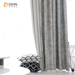 DIHIN HOME Nordic Retro Leaves Printed Curtains High Quality Window Drapes,Blackout Grommet Window Curtain for Living Room ,52x63-inch,1 Panel