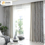 DIHIN HOME Nordic Retro Leaves Printed Curtains High Quality Window Drapes,Blackout Grommet Window Curtain for Living Room ,52x63-inch,1 Panel