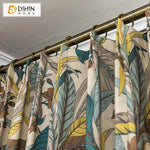 DIHINHOME Home Textile Pastoral Curtain DIHIN HOME Pastoral Banana Tree Printed Curtains，Blackout Grommet Window Curtain for Living Room ,52x63-inch,1 Panel