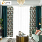 DIHINHOME Home Textile Pastoral Curtain DIHIN HOME Pastoral Banana Tree Spliced Curtains，Blackout Grommet Window Curtain for Living Room ,52x63-inch,1 Panel