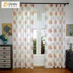 DIHINHOME Home Textile Pastoral Curtain DIHIN HOME Pastoral Cotton Linen Big Leaves Printed Blackout Grommet Window Curtain for Living Room ,52x63-inch,1 Panel