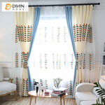DIHIN HOME Pastoral Embroidered Leaves,Blackout Grommet Window Curtain for Living Room ,52x63-inch,1 Panel