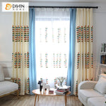 DIHIN HOME Pastoral Embroidered Leaves,Blackout Grommet Window Curtain for Living Room ,52x63-inch,1 Panel