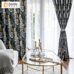DIHIN HOME Pastoral Flowers Printed Curtains ,Blackout Grommet Window Curtain for Living Room ,52x63-inch,1 Panel