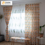 DIHIN HOME Pastoral Fruits Printed,Blackout Grommet Window Curtain for Living Room ,52x63-inch,1 Panel