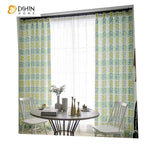 DIHINHOME Home Textile Pastoral Curtain DIHIN HOME Pastoral Green Flower Printed Curtains ,Blackout Grommet Window Curtain for Living Room ,52x63-inch,1 Panel