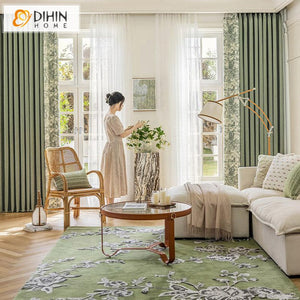cortinas verde con blanco - Buscar con Google  Living room color schemes,  Green home decor, Curtains