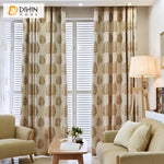 DIHIN HOME Pastoral High Quality Luxury Jacquard Curtains ,Blackout Grommet Window Curtain for Living Room ,52x63-inch,1 Panel