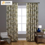 DIHINHOME Home Textile Pastoral Curtain DIHIN HOME Pastoral Leaves Printed Curtains，Blackout Grommet Window Curtain for Living Room ,52x63-inch,1 Panel