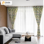 DIHIN HOME Pastoral Leaves Printed Curtains ,Blackout Grommet Window Curtain for Living Room ,52x63-inch,1 Panel