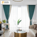 DIHINHOME Home Textile Pastoral Curtain DIHIN HOME Pastoral Natural Big Banana Leaves Printed,Blackout Grommet Window Curtain for Living Room ,52x63-inch,1 Panel